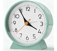 Azyh Sveglia analogica senza ticchettio, piccola scrivania retrò a batteria, orologio da tavolo per soggiorno, camera da letto, comodino, per bambini, regalo per il rientro a scuola