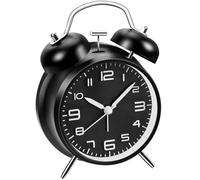 Azyh Sveglia Forte per Dormitori Pesanti senza Ticchettio, Sveglia a Doppia Campanella, a Batteria, Sveglia in Metallo con Luce Notturna per Camera da Letto, Sveglia Analogica Rétro per Bambini