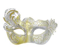 AZYOUNG 2025 - Maschera da donna in ferro dipinta a forma di cigno retrò