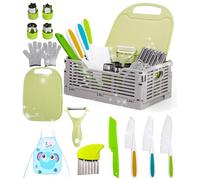 Azyvum 15 Pezzi Coltelli da Cucina per Bambini Set Coltelli da Cucina in Plastica Colorati Coltello Bambini per Tagliare e Cucinare Verdura Frutta，Regali per Bambini