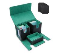 Azyvum Commander Deck Box, scatola da gioco di carte con finestra di visualizzazione, 2 scatole di copertura rimovibili MTG, forte magnetico, con scomparto per 200 carte