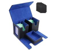 Azyvum Commander Deck Box, scatola da gioco di carte con finestra di visualizzazione, 2 scatole di copertura rimovibili MTG, forte magnetico, con scomparto per 200 carte