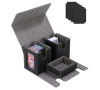Azyvum Deck Box Porta Mazzo per MTG Porta Carte Capacità fino a 200+ carte, con 1 Dice Tray, con 4 Piastra di Partizione, Magnetic Flip Deck Box