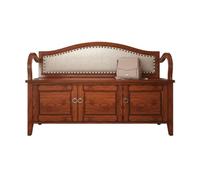AZZAZETES Panca Portascarpe Sgabello for cambiare le scarpe in legno Porta di casa nordica Indossare uno sgabello for scarpe Entrare nella porta può sedersi Sgabello portaoggetti Scarpiera(A,S 120cm)