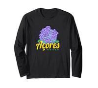 Azzorre Ortensia Flower Island Portogallo Souvenir Vintage Maglia a Manica