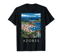 Azzorre Portogallo Isola Costa Viaggi Design Maglietta