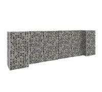 Azzrora Gabbioni Metallici, Gabbioni Metallici per Pietre, Gabbione per Sassi, Gabbioni Sassi, Gabbione in Pietra, Gabbione Fioriera ad H in Filo di Acciaio 260x40x80 cm
