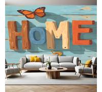 Azzurro Chiaro Carta da Parati Fotografica Alfabeto delle farfalle Poster Giganti da Parete 400 x 280 cm Soggiorno Divano TV Hotel a Tema Corridoio di Lusso Sfondo Dipinto Murale