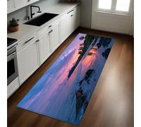 Azzurro Tappeto Cucina 50x180 cm Alba sull'isola Lavabile Multiuso Resistente Passatoia Cucina Antimacchia Sotto Lavandino Fornelli