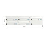 B-01 5 sistema di cassette per le lettere da parete in acciaio inox V2A
