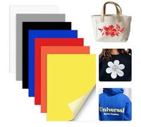 B-0121 7 Pezzi Carta Termoadesiva per Tessuti Vinile Termoadesivo per Tessuti Termovinile per Tessuti Vinile Termoadesivo Carta di Trasferimento Tessile Film Tessile Plotter per T-shirt Tazze Cappelli