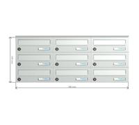 B-016 9 sistema di cassette per le lettere da parete in acciaio inox V2A