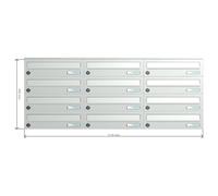 B-017 12 sistema di cassette per le lettere da parete in acciaio inox V2A