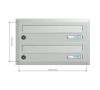 B-017 2 sistema di cassette per le lettere da incasso in acciaio inox V2A
