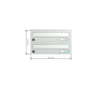 B-017 2 sistema di cassette per le lettere da parete in acciaio inox V2A