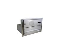 B-017 Cassetta postale incassata a muro in acciaio inox con campanello e citofono