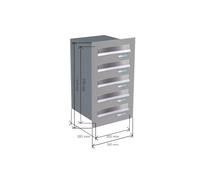 B-04 5er Cassetta delle lettere di design in acciaio inox V2A