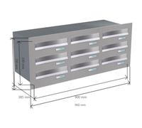 B-04 9er Cassetta delle lettere di design in acciaio inox V2A