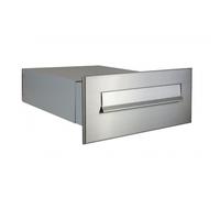 B-04 Cassetta postale 2 posti passante a muro in acciaio inox (profondità: 39-62 cm)