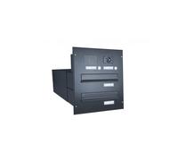 B-042 Sistema di cassette per le lettere con 2 telecamere da parete e centro sistema in colore RAL 9005