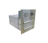 B-042 Sistema di cassette postali da parete in acciaio inox a 2 pezzi con schermo citofonico