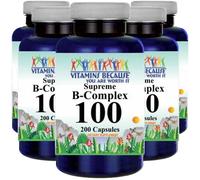 B-100 Vitamina Complesso 800MG B1 B2 B3 B12 Paba Inositolo 5X200 Coperchi -