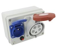 Distributore a parete 32 A, CEE 230 V, distributore di corrente a 5 poli
