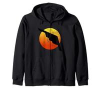 B-2 Bomber Silhouette, tramonto aereo Stealth B2 Felpa con Cappuccio