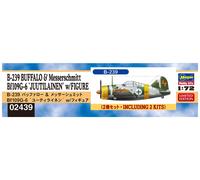 B-239 Bufallo & Messerschmitt Bf109g-6, Juutilaine 1:72 Plastic Model Kit