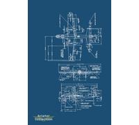 B-25 Mitchell Aviator Blueprint Notebook: AQUILLIS Lined Journal for Writing, Softcover, 242 pages, 6 x 9 inches, Detailed Aircraft Technical Specifications, Aviator Collection