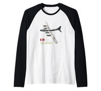 B-29 Superfortress WW2 Bomber Airplane Maglia con Maniche Raglan