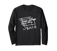 B-A-C-H Johann Sebastian Bach - Set di Note per Appassionati di Musica Maglia a Manica