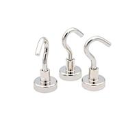 B/A Ganci magnetici Forti | Gancio Magnetico da 10 Pezzi - Robusti Ganci magnetici al neodimio, Adatti per Cucina, casa, Crociera, Posto di Lavoro, Ufficio e Garage