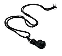 B.a.u.q.o.o. Ciondolo Guantone Boxe Collana Pendente Uomo Colore Nero Apollo Creed Forte Personalità Accessori Auto Alì Ciondolo Uomo Idea Regalo