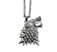 B.a.u.q.o.o. Collana Lupo Trono Di Spade Casata Stark Pendente Sigillo Winter Is Coming Accessori Auto Ciondoli per specchietto Wolf Magia Cosplay Idea Regalo