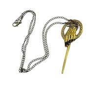 B.a.u.q.o.o. Collana Mano Del Re Trono Di Spade in Lega di Zinco Primo Cavaliere Ned Stark Accessori Auto Magia Cosplay Idea Regalo