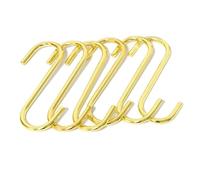 B.a.u.q.o.o. Ganci a S Dorati in Acciaio Inossidabile 12 Pezzi Ideali per Albero di Natale Cucina Ufficio Armadio Bagno Lunghezza 5 cm Larghezza 2,5 cm