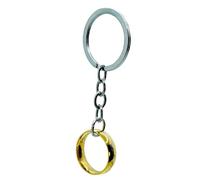 B.a.u.q.o.o. Portachiavi Anello Il Signore Degli Anelli Gadget Accessori Auto Unico Anello Del Potere Color Oro Idea Regalo Natale Magia Fantasy Cosplay