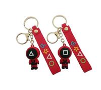 B.a.u.q.o.o. Portachiavi SquidGgame 2 pezzi Gioco del Calamaro Cerchio Serie TV Coreana Gadget Cosplay Idea Regalo