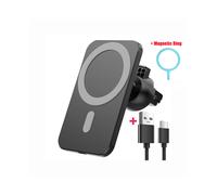 (B and Ring) Caricabatterie wireless rapido per auto, supporto magnetico Qi da 30 W per iPhone 13 12