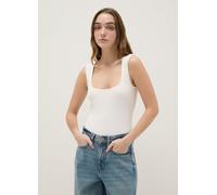 B.ANGEL, Body Fitted Bianco Con Scollo Quadrato, Donna, Bianco, Taglia: S