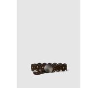 B.ANGEL, Cintura Marrone Con Dettagli Metallici Effetto Camoscio, Donna, Marrone, Taglia: S