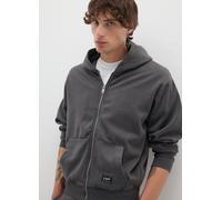 B.ANGEL, Felpa In Misto Cotone Nero Con Cappuccio E Zip, Uomo, Nero, Taglia: L
