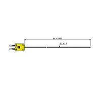 B + B Thermo-Technik 0644 1402-30 Sonda per aria -50 fino a +400 °C Sensore ti