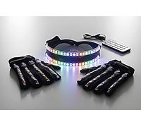 B BachVibes Occhiali Luci a LED: il complemento perfetto per feste, festival, discoteche e concerti musicali (occhiali e guanti)