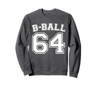 B-Ball 64 - Pallone da Basket con Numero per Allenamento Varsity Vintage Felpa