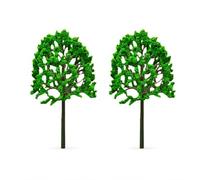 B Baosity Albero Modello di Banyan con Dettagli, Albero stradale modello B in miniatura, altezza 14,5 cm, stile rurale, set da 2 pezzi