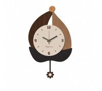 B Baosity Orologio da Parete con Pendolo a Forma di Veliero con Custodia in Legno Scolpito E Quadrante in Ceramica Adatto per Soggiorno Ingresso Corridoio, Stile A