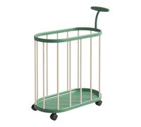 B Baosity Supporto per Tappetino, Organizer per Esercizi E Cesto per La Biancheria con Ruote, Materiale Resistente, Adatto per Palestra Domestica, Verde
