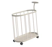 B Baosity Supporto per Tappetino, Organizer per Esercizi E Cesto per La Biancheria con Ruote, Materiale Resistente, Adatto per Palestra Domestica, Bianco